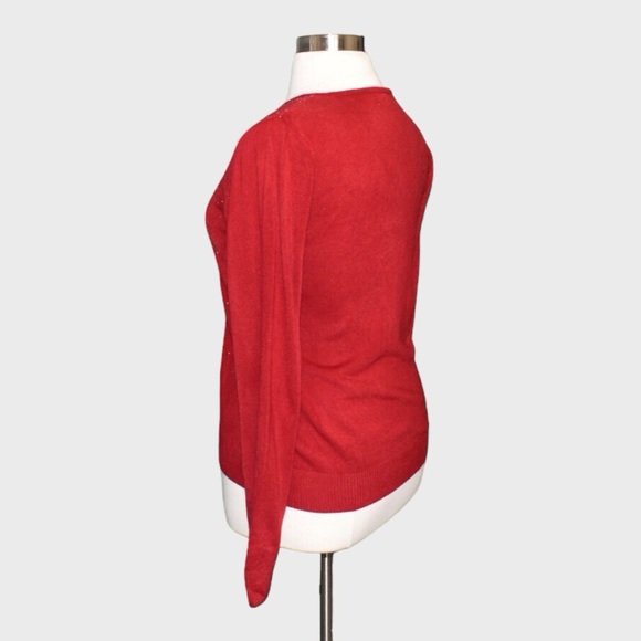 Karen Scott Sparkle Rhinestone Sweater - Picture 4 of 6